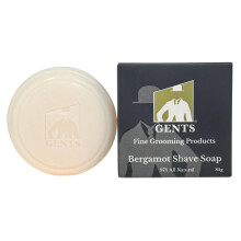 Sapone da barba tradizionale da uomo GENTS - saponetta da barba bagnata naturale al 97% con burro di karit? e glicerina - formula ricca di schium