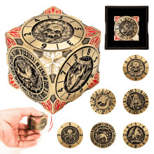 Froggod Roulette Dice Spinner 7 en 1 en mtal DND avec relief 3D Mcanique DND Spinner pour donjons et dragons cadeaux DM et joueurs (cuivre)