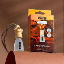 Profumo di legno di sandalo Evair per deodorante per auto | Deodoranti per ambienti sospesi con diffusore in legno - Fragranza a lunga durata di
