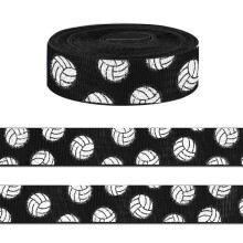 5 Jardin urheilulentopallonauha askarteluun ompelussa 7/8 tuuman mustat Grosgrain-nauhat lahjapaketointiin Track Field Balls -nauhat hiusruusien chee