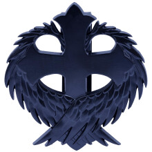 TEWAFOS Skytsengel Visir Clip - Skytsengel Visir Clips til biler Rustfrit st?l Wings Cross Sunshade Clip Driver Gift (Sort)