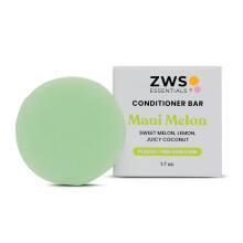 ZWS Essentials Maui Melon Conditioner Bar Vegan Solid Hair Conditioner voor krullend en gestructureerd haar met meloen-citroen-kokosnoot Zero Waste R