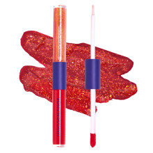 UNICORN SNOT Quiet Riot Glitter Lip Duo | 2-i-1 s?t: mat l?bestift & plastikfri glitter | Julegave julestr?mpestopper & julemakeup | 0,15 oz r?d
