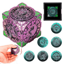 Froggod Roulette Dice Spinner 7 en 1 en mtal DND avec relief 3D Mcanique DND Spinner pour donjons et dragons cadeaux DM et joueurs (dgrad)
