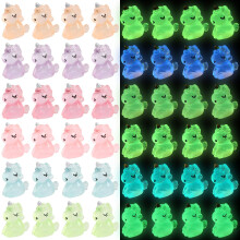 CCINEE 48 pz Luminosi Mini Unicorno Miniauter Figure Glow in The Dark Resina Unicorno Micro Fata Ornamenti Piccoli Unicorni in Miniatura per Bors