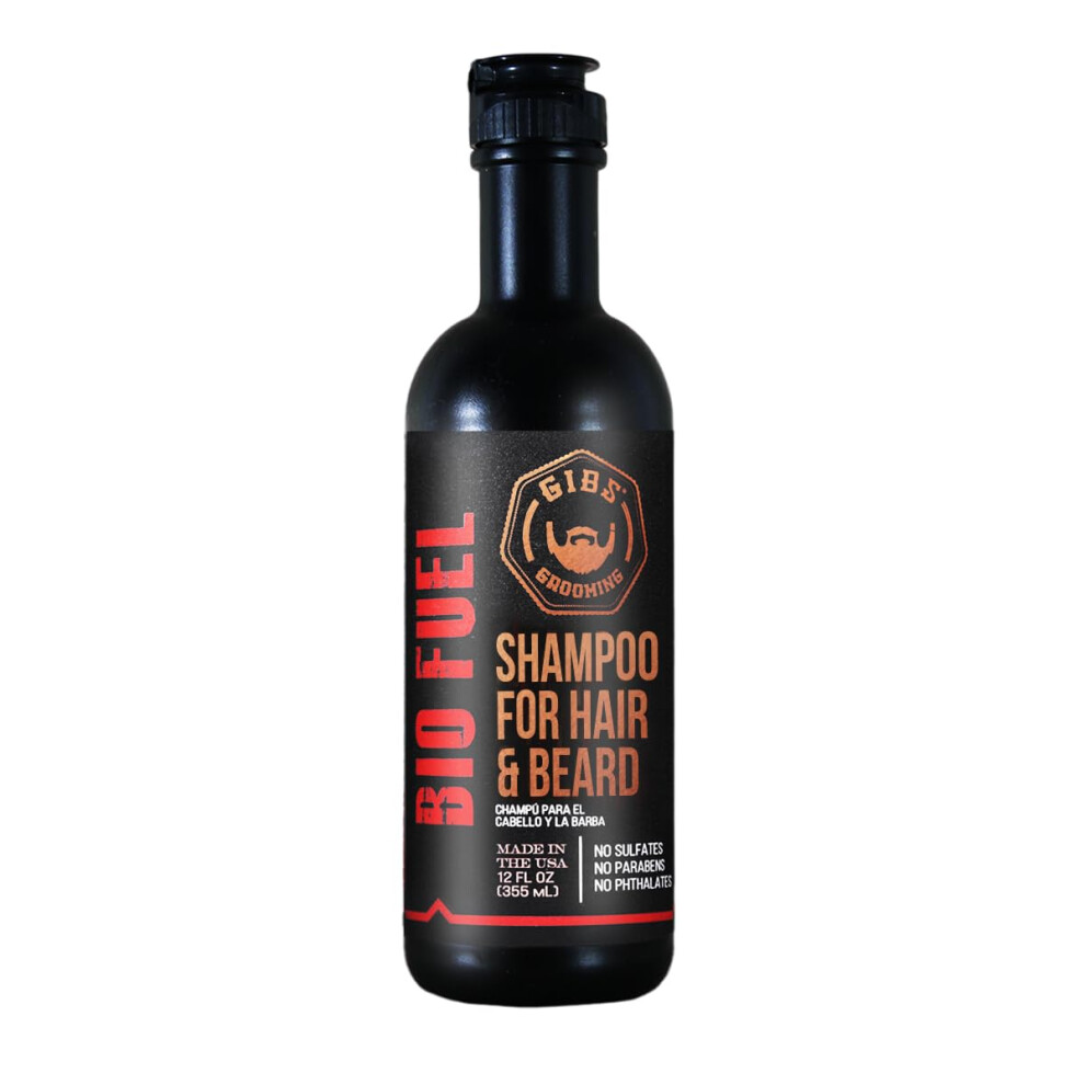 Gibs Bio Fuel Shampoo For Hair & Beard Moisturizing & Nourishing 12 Fl Oz