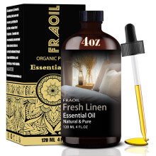 Tuoreen pellavaljyn eteerinen ljy Tuore pellavaljy 4 Fl Oz 120 ml diffuusorikostuttimen joogapuhdistukseen tee-se-itse kynttilsaippua hajuvesilah