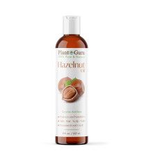 Olio di nocciole Plant Guru 8 fl. oz. Veicolante naturale puro al 100% pressato a freddo - Idratante per la crescita della pelle, del viso, del c