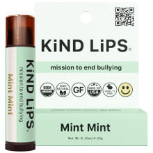 Kind Lips Balsamo per labbra alla menta biologico - Cura labbra rinfrescante extra alla menta per labbra secche e screpolate 100% naturale Pulito