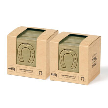 Fer Cheval Savon de Marseille Olivenolie S?beterninger - Traditionelle franske s?bebarer Palmeoliefri Ekstra sk?nsom rensning - 4 x 65 g/2,29 oz