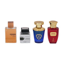 Al Haramain Geurcadeauset voor unisex - elk 4?10ml (Amber Oud Gold Edition + L'aventure + Azlan Oud Bleu Edition + Rouge)