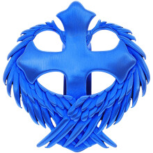 TEWAFOS Skytsengel Visir Clip - Skytsengel Visir Clips til biler Rustfrit st?l Wings Cross Sunshade Clip Driver Gave