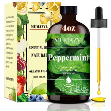 Pepparmynta eterisk olja Pepparmyntsolja 4 Fl Oz 120 ml fr diffusor luftfuktare Yoga rengring DIY ljus tvl gr eteriska oljor
