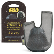 Borsa salvasapone Kitsch x Star Wars Darth Vader - Borsa in rete brevettata portasapone per saponetta per il corpo - Estende l'uso e previene lo