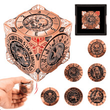 Froggod Roulette Terningspinner 7-i-1 Metal DND Ternings?t med 3D Relief - Mekanisk DND Spinner til Dungeons and Dragons Gaver DM & Spillere (Anc