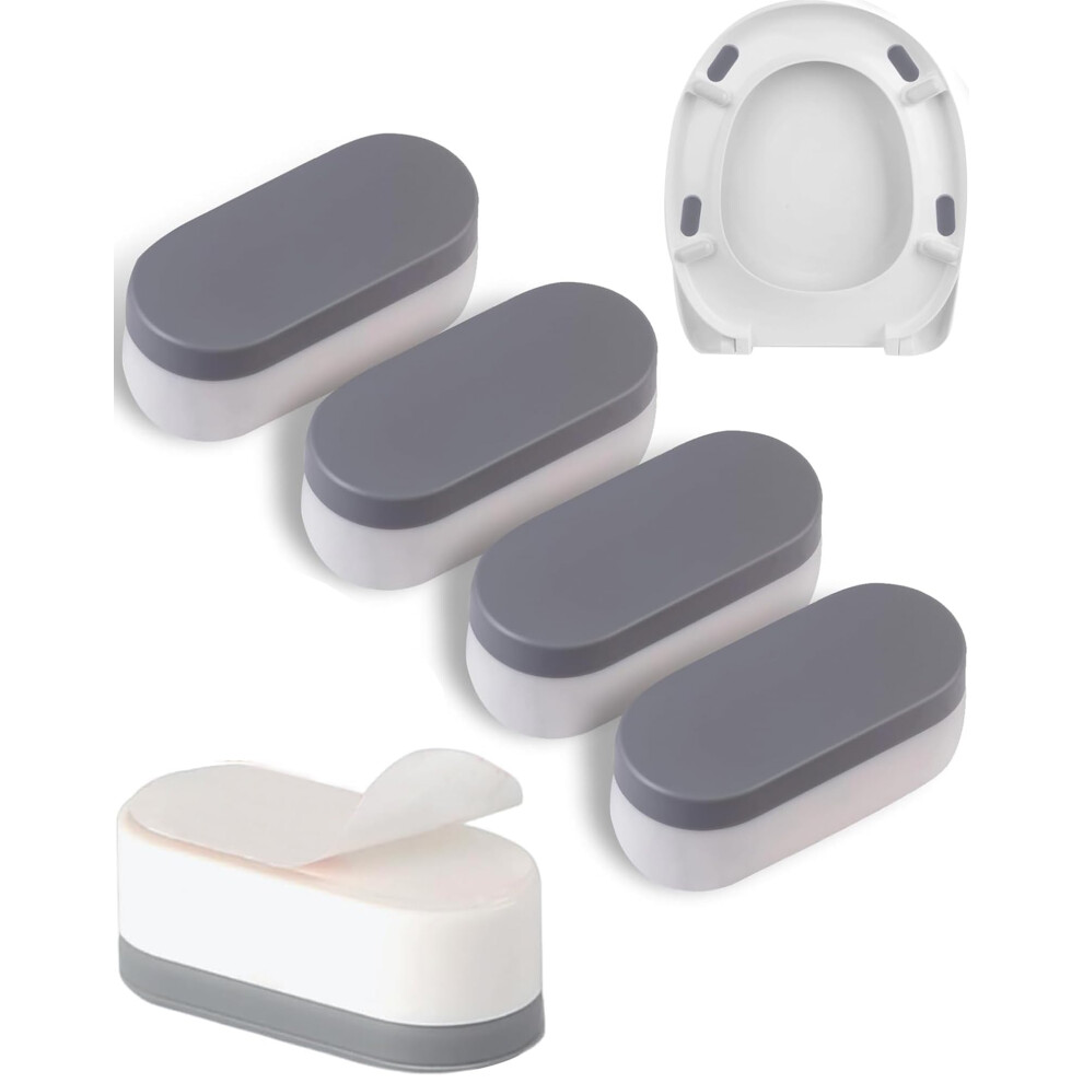 Toilet Seat Bumpers For Use With Bidet Suitable For Bidet Kits Toilet Seat Spacers Stops Sliding & Wobbling Premium Adhesive Pads - 4 Pack 762117970576