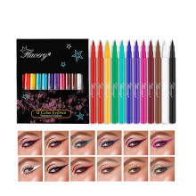 DENESTUP 12 Colors folykony szemceruza szett Sznes neon szemceruza ceruza matt sznes toll vzll hosszantart pigmentlt szivrvnyos szemceruza