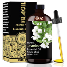 Olio essenziale di gelsomino Olio di gelsomino 4 Fl Oz 120ML per diffusore umidificatore Yoga Pulizia candela fai da te Sapone Creazione di profu