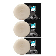 GBS Herenscheerzeep 97% geheel natuurlijk verrijkt met sheaboter en glycerine zorgt voor een rijke schuimvorm (3-pack geurvrij)