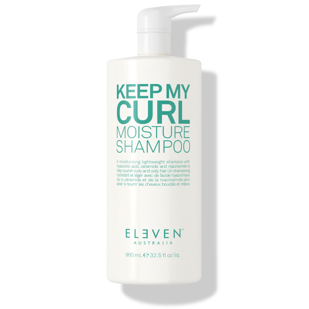 Eleven Australia Women's Keep My Curl Moisture Shampoo For & Men - Anti Frizz Shampoo For Curly Wavy Or Coily Hair Moisturizing Hair Care Hydrating
