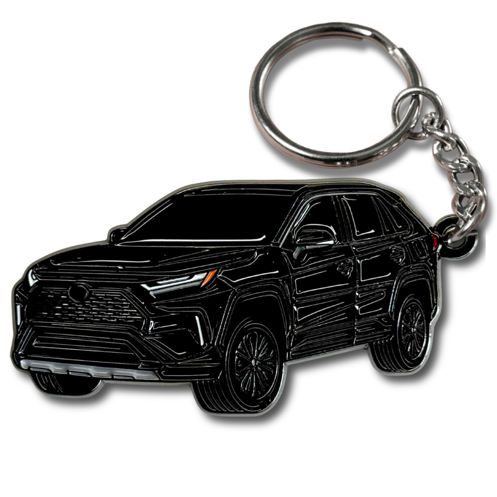Four Wheel Beast Rav4 Keychain - Rav 4 2025 Accessories Metal Key Chain Key Fob Cover Trd Car Accessories Gifts Mods (Black) Black 783385657358