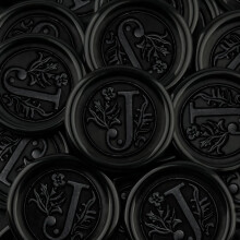 100Pcs Black Wax Seal Stickers Handmade Envelope Seals Self Adhesive Letter Wax Stickers for Wedding Party Invitations Envelope Gift Wrap Christma