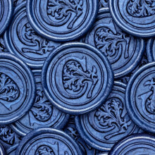 100 adesivi con sigillo di ceralacca blu, sigilli per buste fatti a mano, lettere autoadesive, adesivi in ???era per inviti di feste di matrimon