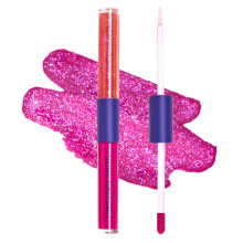 UNICORN SNOT Quiet Riot Glitter Lip Duo | 2-i-1 s?t: mat l?bestift & plastikfri glitter | Julegave julestr?mpestopper & julemakeup | 0,15 oz Pink