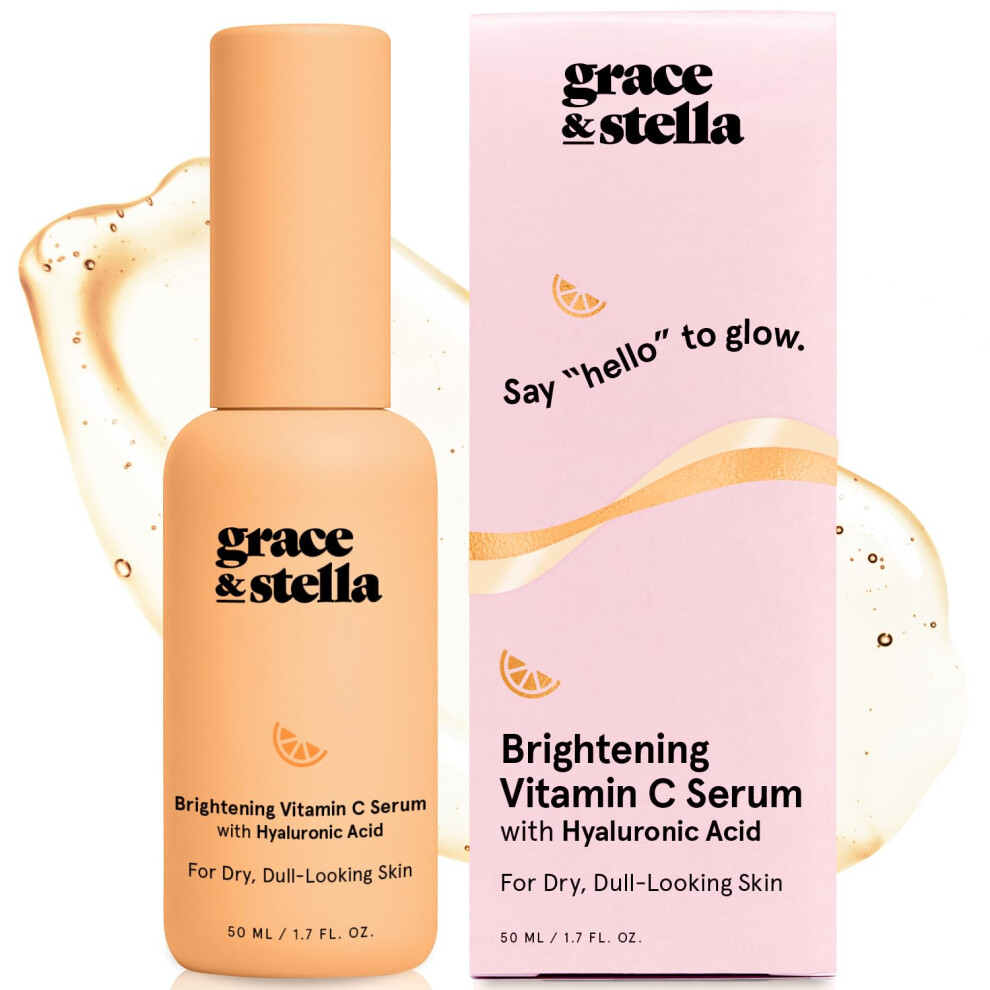 Grace & Stella Dark Vitamin C Serum For Face (50Ml /1.7 Fl Oz)- Brightening Vitamin C For Face With Hyaluronic Acid Serum To Reduce Dullness & Spots