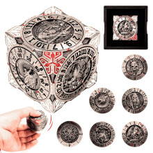 Froggod Roulette Dice Spinner 7 en 1 en mtal DND avec relief 3D Spinner mcanique DND pour donjons et dragons cadeaux DM et joueurs (taches de