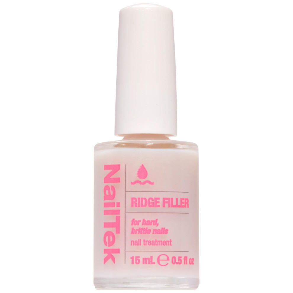 Nail Tek Ridge Filler Formula 3 - Clear Ridge Filler For Nails Base Coat Nail Strengthener Polish For Hard & Brittle Nails 0.5 Fl Oz