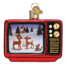 Old World Christmas Rudolph The Red-Nosed Reindeer 1964 TV Classic Glass Blown Ornament for Christmas Tree Handcrafted Holiday Decoration Rudolph C