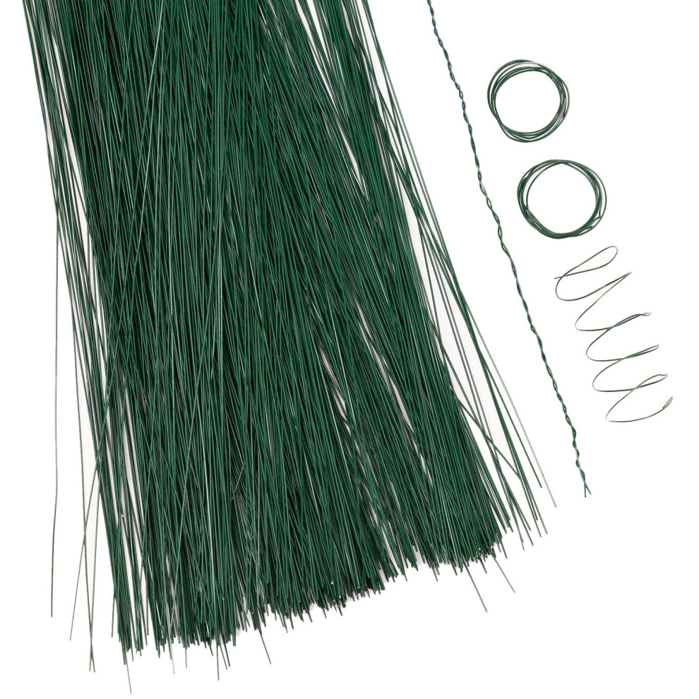 Royal Imports Bulk Green Cut Paddle Wire 12"""" Stems 26 Gauge 600 Pcs For Floral Arrangements Florist Supplies Jewelry Gift Crafts Wreath Maki 712233026121