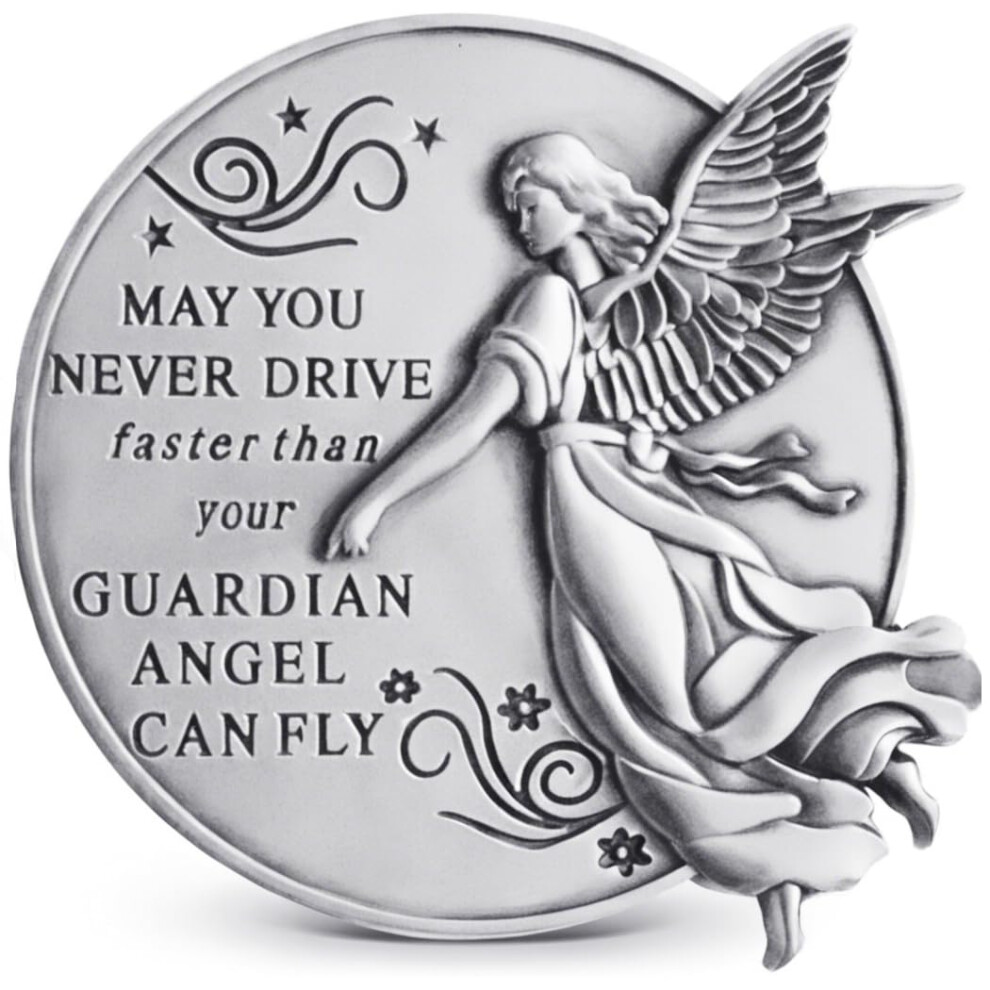 Guardian Angel Visor Clips For Cars Reads May You Never Drive Faster Than Your Guardian Angel Can Fly New Driver Gifts Car Accessories 741365263869