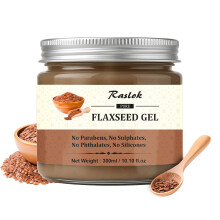 Raslok Gel di Semi di Lino Puro| Idrata e Nutre i Capelli | Formula Leggera e Delicata | Supporta Capelli Sani
