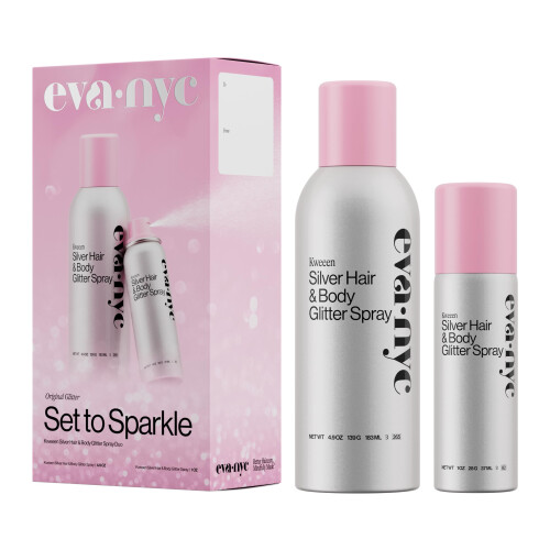 Eva NYC Kweeen Silver Σπρέι Γκλίτερ για Μαλλιά και Σώμα - Υπέροχο Γκλίτερ, Νέα Εμφάνιση