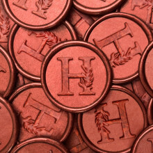 100Pcs Red Wax Seal Stickers Handmade Vintage Botanical Leaves Adhesive Letter Wax Stickers for Wedding Party Invitations Envelope Gift Wrap Chris