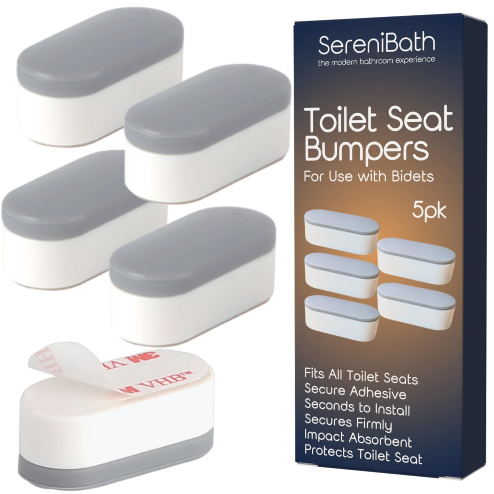Toilet Seat Bumpers For Use With Bidet - Stops Sliding & Wobbling - Distributes Weight Evenly To Prevent Damage To Seat Or Bowl - Premium Adhesive Pa 199284417465
