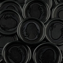 50 adesivi con sigillo di cera nera fatti a mano, foglie botaniche vintage, lettera adesiva, adesivi in ???era per inviti di feste di matrimonio