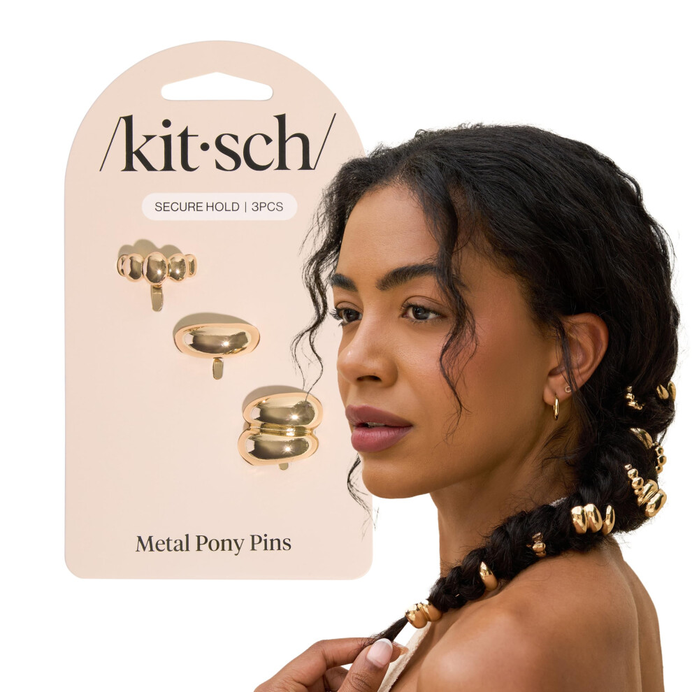 Kitsch Gold Hair Jewelry For Braids - Lightweight Metal Hair Pins For Women - Stackable Gold Hair Accessories For Everyday Or Special Occasions | Idea