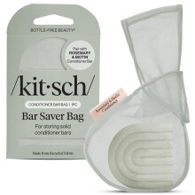 Kitsch Bar Soap Saver Bag  Patentierter Netzbeutel-Seifenhalter fr Rosmarin- und Biotin-Splungsriegel mit Etikettenkennzeichnung  Verlngert