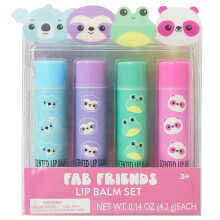 LUV HER Set balsamo labbra Confezione da 4 - Balsamo labbra colorato con colori e sapori giocosi - Accessorio perfetto per il trucco delle ragazz