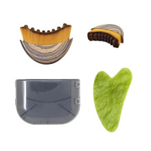 Lymfatische contour gezichtsborstel - Droge drainage Gezichts- en nekmassageborstel met Gua Sha-tool Zachte borstelmassager Cadeau voor vrouwen en me