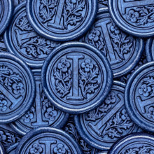 100 adesivi con sigillo di ceralacca blu, sigilli per buste fatti a mano, lettere autoadesive, adesivi in ???era per inviti di feste di matrimon