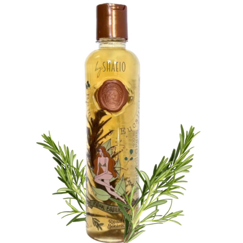 Shaeio Ritual Botanico Shampoo De Romero Y Eucalipto Con Activo De Crecimiento Acelerado | Control Grasa Disminuye La Caida Del Cabello Engrosamiento Bril