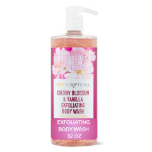 SpaScriptions Kersenbloesem & Vanille Exfoli?ende Body Wash - 32 fl oz Geurende Hydraterende Body Wash Scrub voor Vrouwen Natuurlijke dagelijkse rein