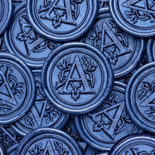 100 Stck blaue Wachssiegel-Aufkleber, handgefertigte Umschlagsiegel, selbstklebende Buchstaben-Wachsaufkleber fr Hochzeit, Party, Einladungen,