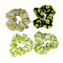 Happie Hare Scrunchies - Bomuldsrunder Elastiske h?rb?nd - Scrunchy h?rb?nd - Pigeh?rtilbeh?r - Gaver til kvinder (4 Pack Pickleball Sport Scrunc