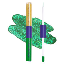 UNICORN SNOT Quiet Riot Glitter Lip Duo | 2-i-1 s?t: mat l?bestift & plastikfri glitter | Julegave julestr?mpestopper & julemakeup | 0,15 oz gr?n