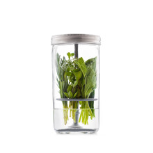 Kilner Kruidenhouder Set | Houd Kruiden Tot 3 Weken Vers | 1L Breedmond Jar met RVS Deksel